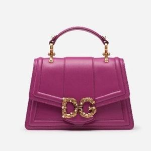 DG Amore Bag In Calfskin Purple dolce & gabanna